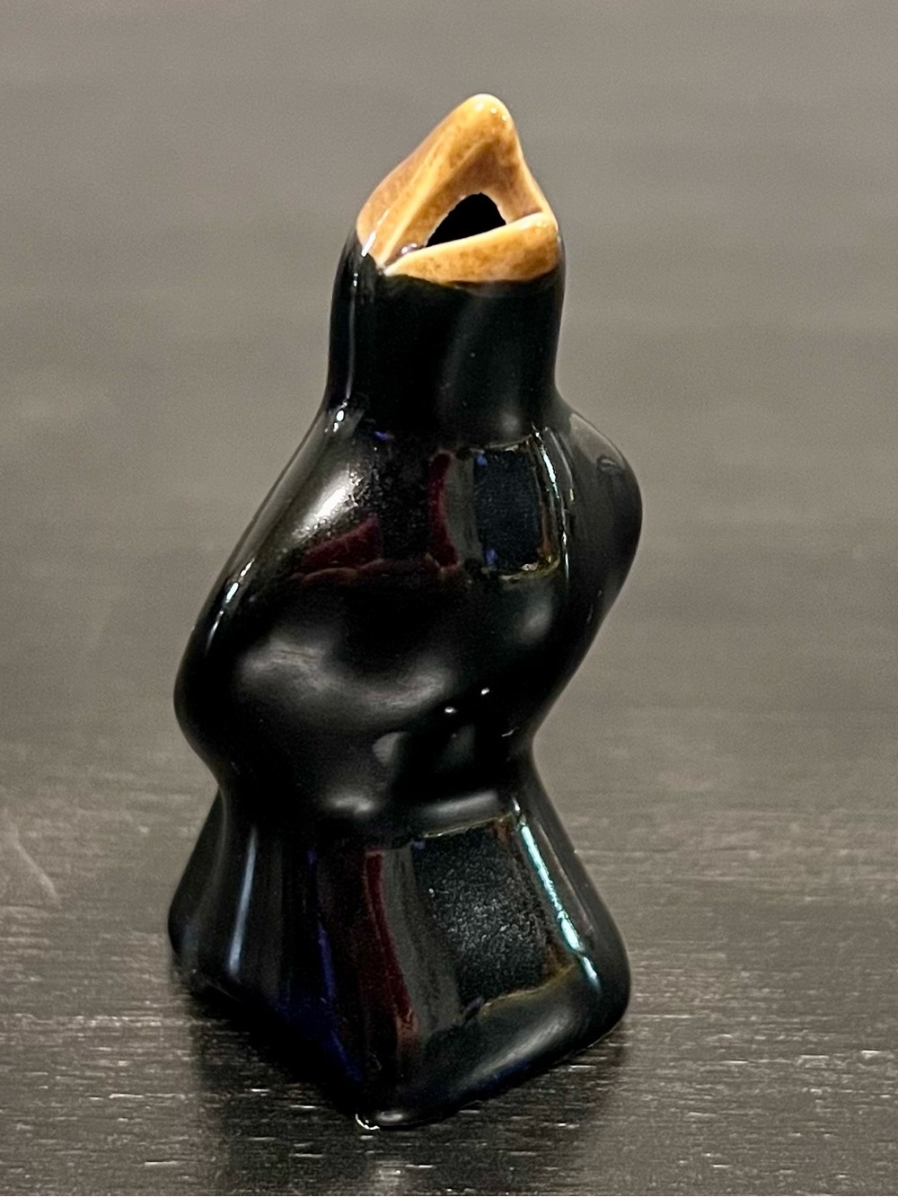VTG Blackbird Ceramic Pie Bird Pie Vent Funnel Black Bird 3.5” Kitchenalia